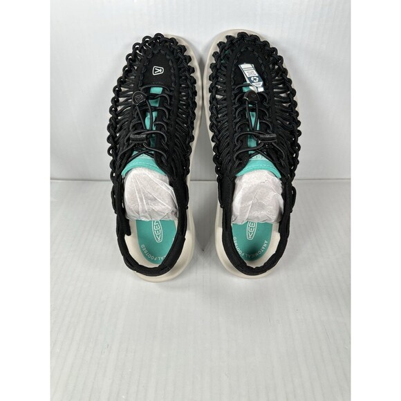 Size 10 Keen Uneek Black Tan Bright Aqua Mens Sport Sandals Shoes NEW main image 4